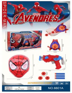 SPIDER-MAN - ENSEMBLE FUSIL À FLÉCHETTE, GANT ET MASQUE